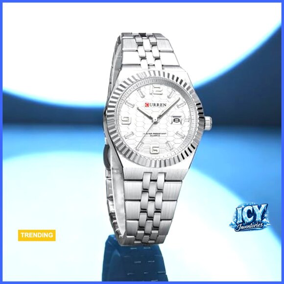 Stainless Steel Analog Quartz Watch with Date Window main image 4
